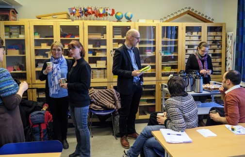 Under pauser fanns tid att diskutera med kolleger från andra delar av landet.